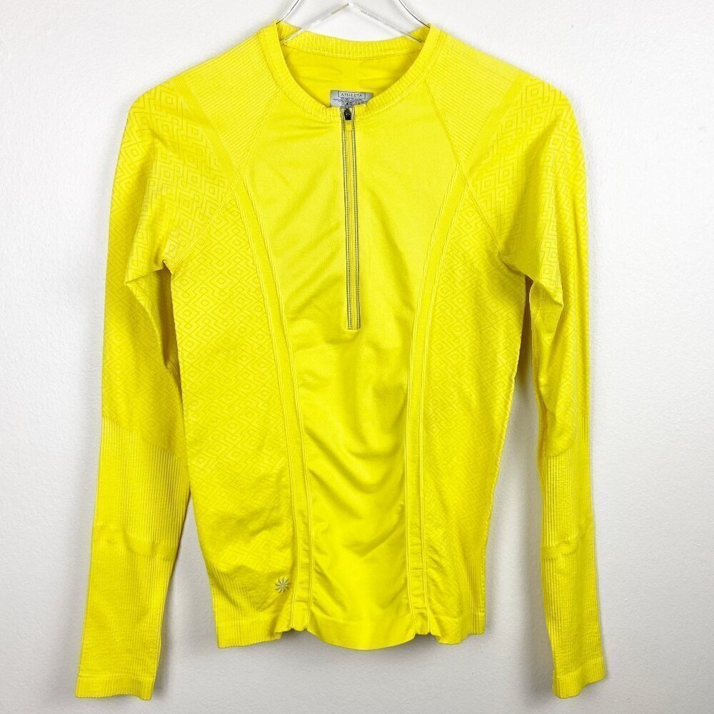 ATHLETA | Yellow Fast Track Half Zip Pullover Jacket Small